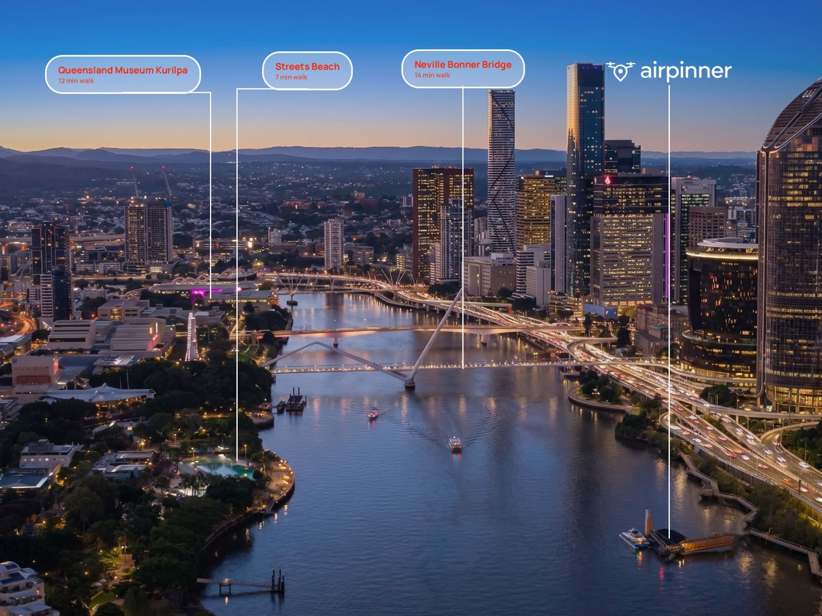 Brisbane river aerial photo — After — Airpinner